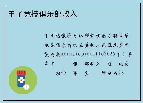 电子竞技俱乐部收入